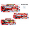 Camion con trailer e veicolo scala 1:48 in metallo