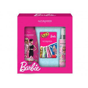 Set Regalo Naturaverde Barbie con 1 bagnoschiuma 300ml, 1 balsamo 200ml e 1 mazzo Uno