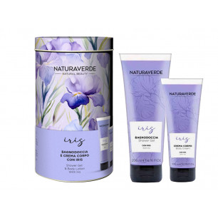 Set Regalo Naturaverde in latta Iris con 1 docciaschiuma 200ml e 1 crema corpo 100ml