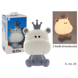 Lampada Animalight Hippo a LED e ricarica USB 