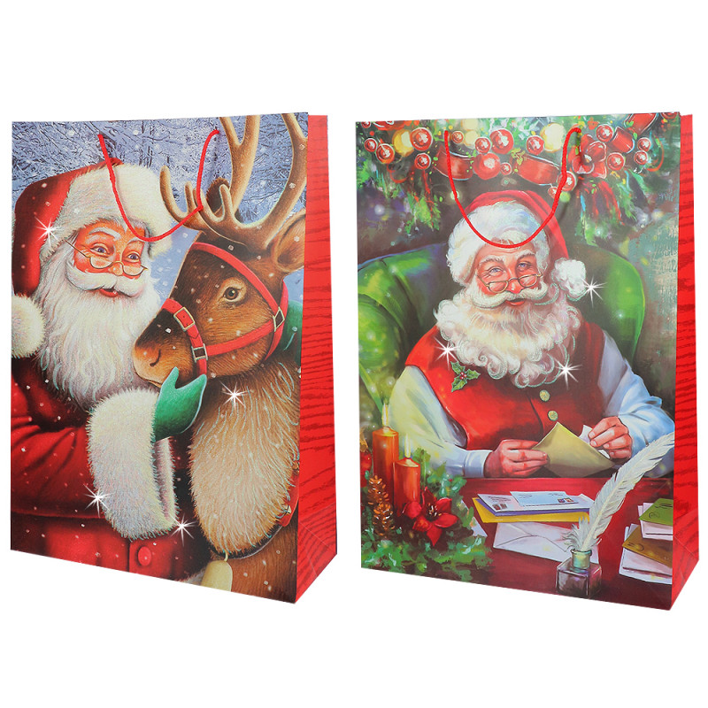 Borse con Babbo Natale cm. 44x17x61