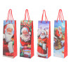 Borse per bottiglia con Babbo Natale cm. 12x9x36