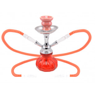 Narghilé 2 tubi Hookah Pumpkin Rosso cm. 25