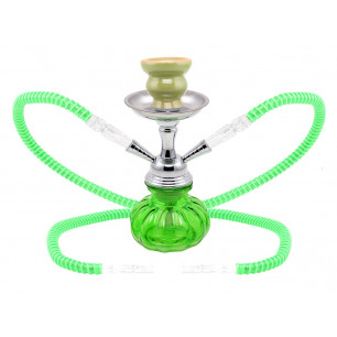 Narghilé 2 tubi Hookah Pumpkin Verde cm. 25