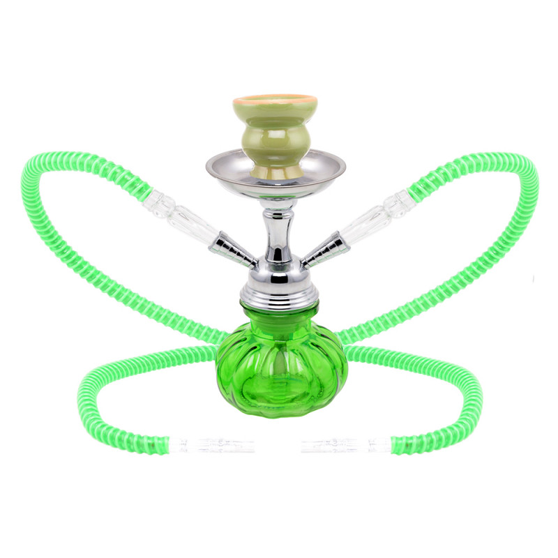 Narghilé 2 tubi Hookah Pumpkin Verde cm. 25