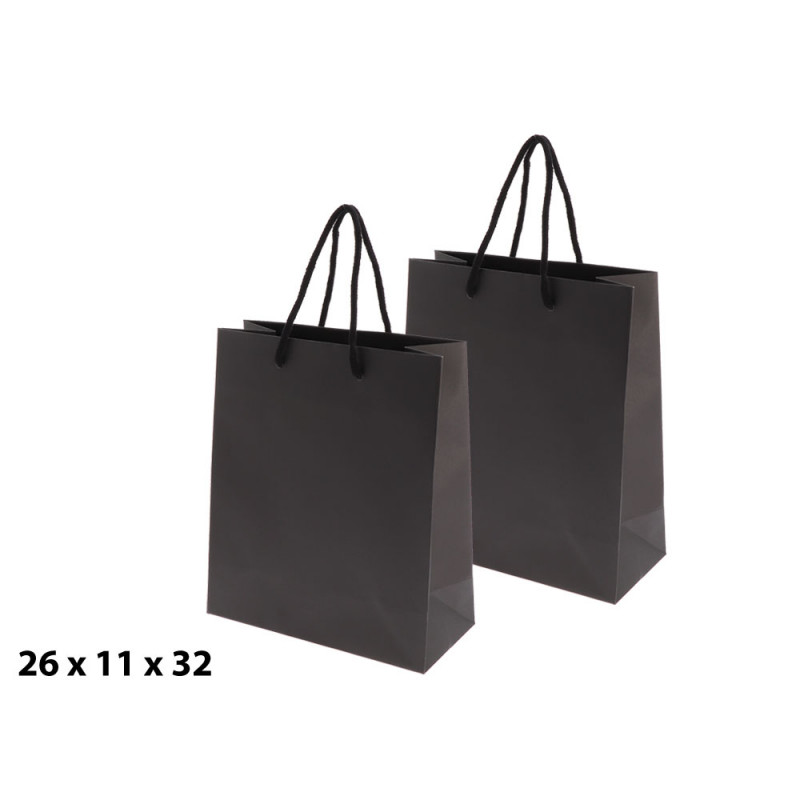 Borse linea Boutique manico cordoncino nero 26x11x32