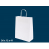 Borse linea Twisted Handle manico carta ritorta colore bianco 36x12x41