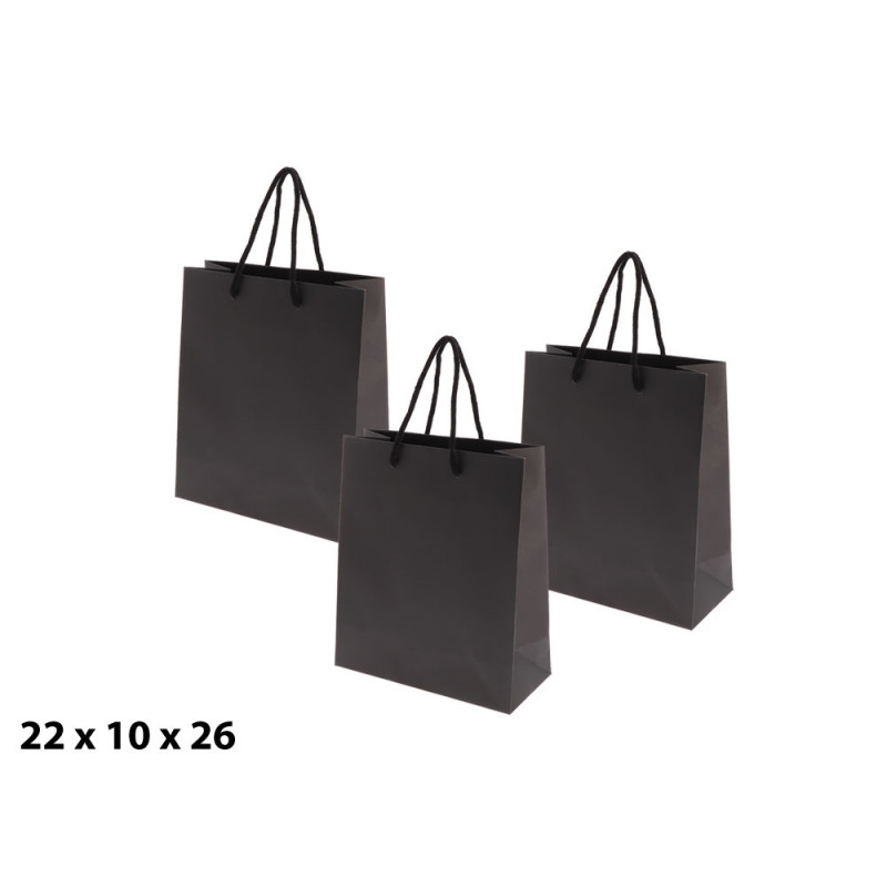 Borse linea Boutique manico cordoncino nero 22x10x26