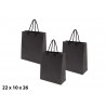 Borse linea Boutique manico cordoncino nero 22x10x26