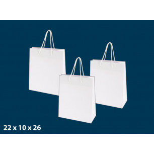 Borse linea Boutique manico cordoncino bianco 22x10x26