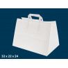 Borse linea Flat XLarge manico piatto bianco 32x22x24