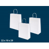 Borse linea Twisted Handle manico carta ritorta colore bianco 22x10x29