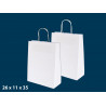 Borse linea Twisted Handle manico carta ritorta colore bianco 26x11x35