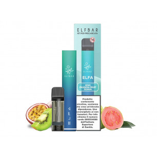 Elfbar Elfa Device e Pod kiwi, passion fruit e guava 2 ml