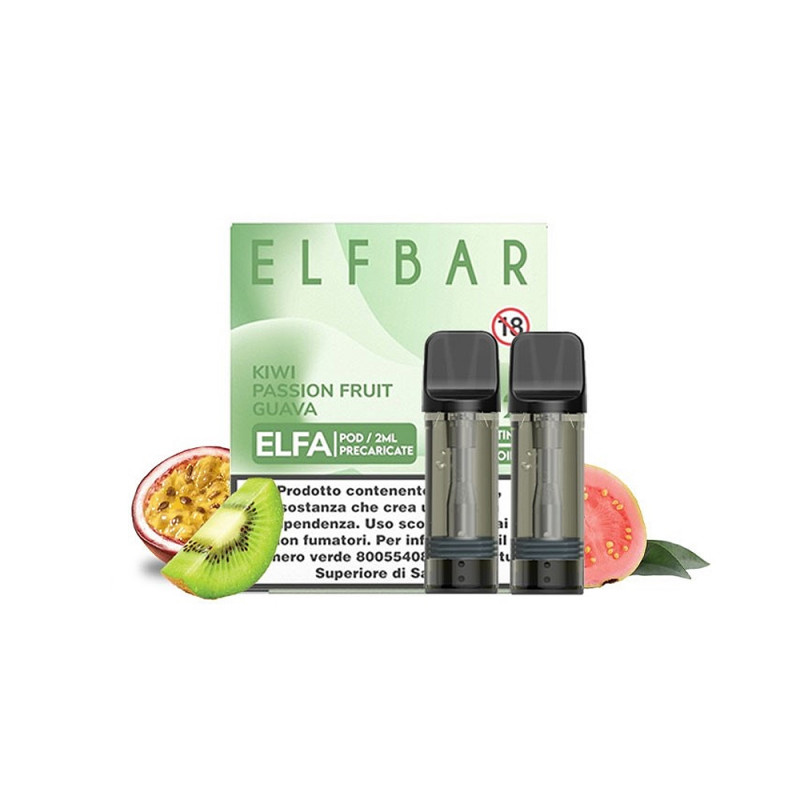 Elfbar Elfa 2 Pod monouso Kiwi, passion fruit e Guava 2 ml