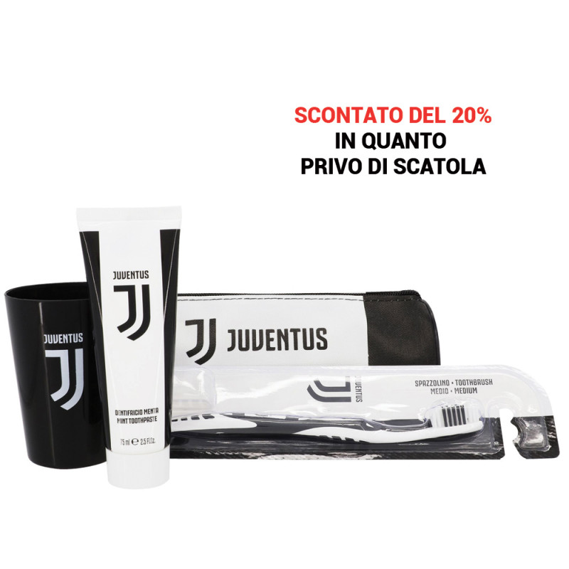 Set Squadra Juventus con 1 dentifricio 75ml, 1 spazzolino, 1 bicchiere e 1 astuccio SENZA CONFEZIONE