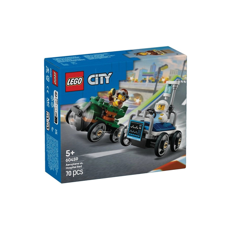 Lego City pack veicoli da corsa Aereo contro Letto d ospedale