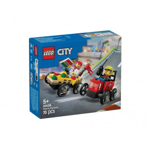 Lego City pack veicoli da corsa Pizzaiolo contro Pompiere