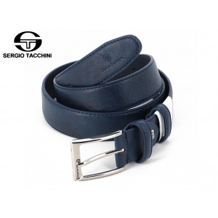 Cintura Sergio Tacchini in pelle e sintetico Blu con 1 cucitura