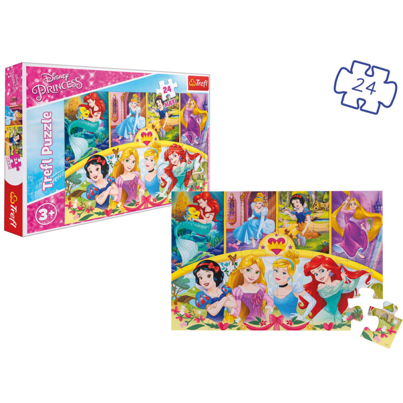 Puzzle Trefl 24 maxi tessere principesse Disney