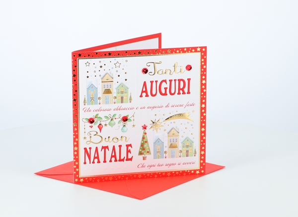 Biglietti Christmas Boutique cm. 15 x 15